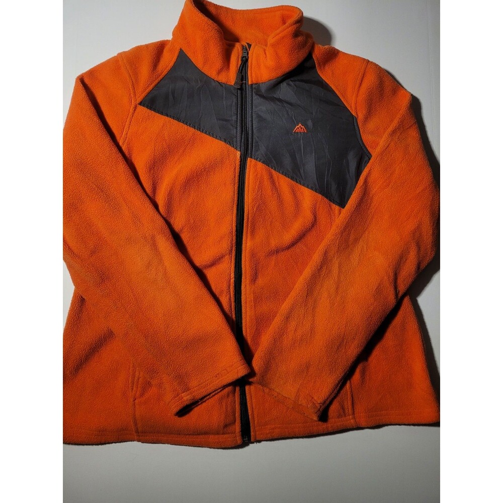 Snozu Platinum Collection Youth XL Orange Gray Full Zip Fleece Jacket. # - 104